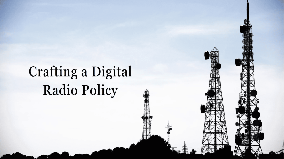 TRAI Digital Radio Policy Consultation